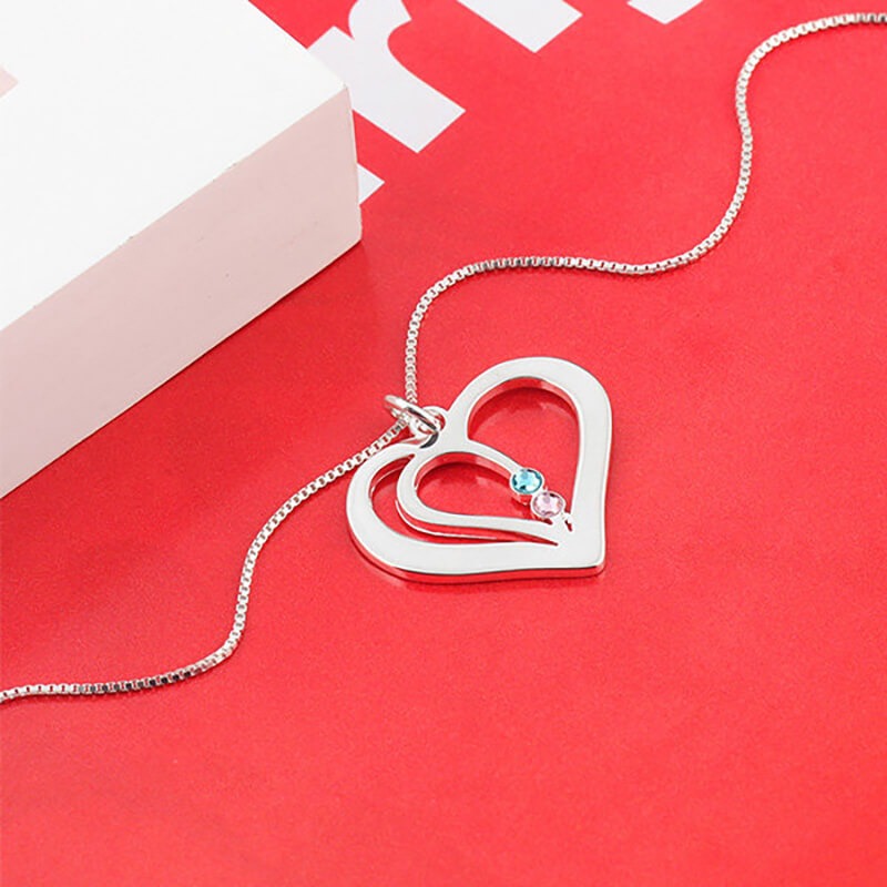 Birthstone heart necklace 