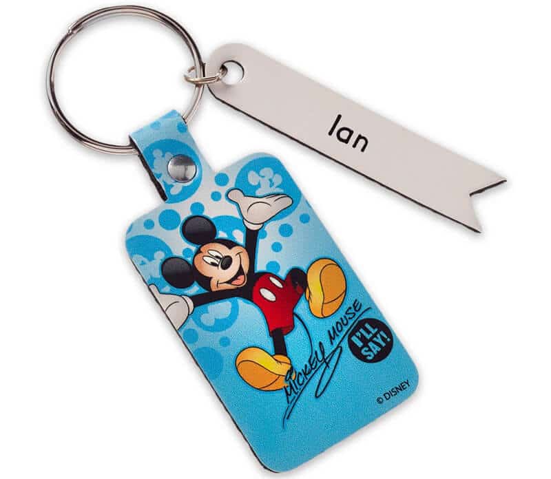 Personalized items keychain in Disney store
