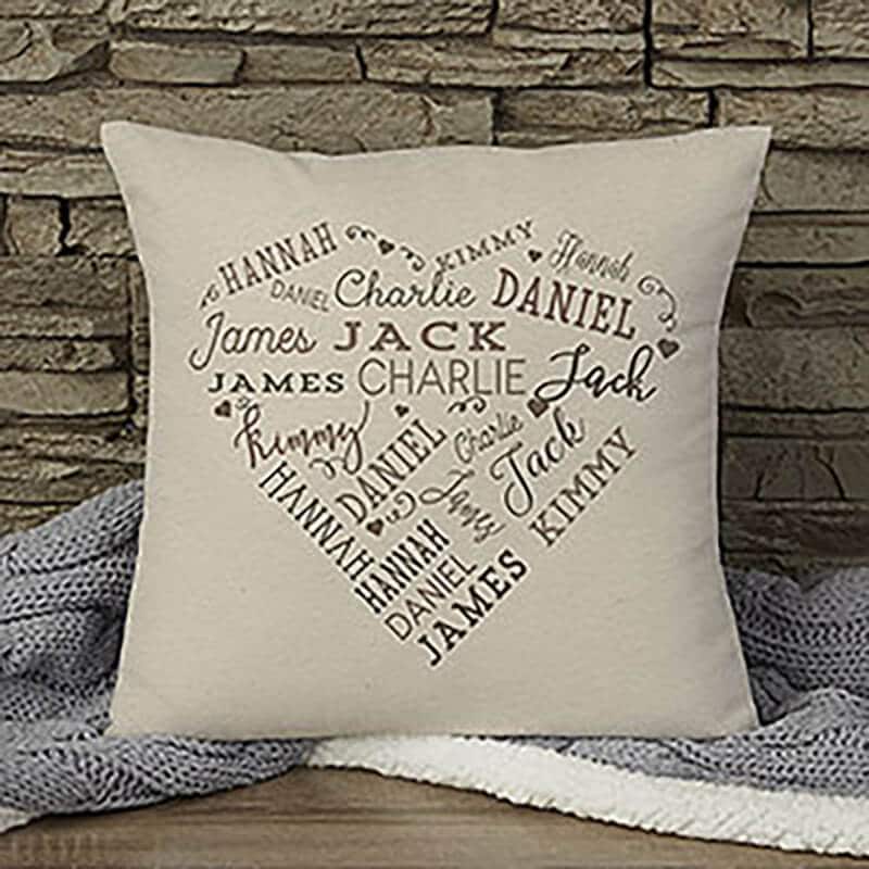 Personalized throw pillow