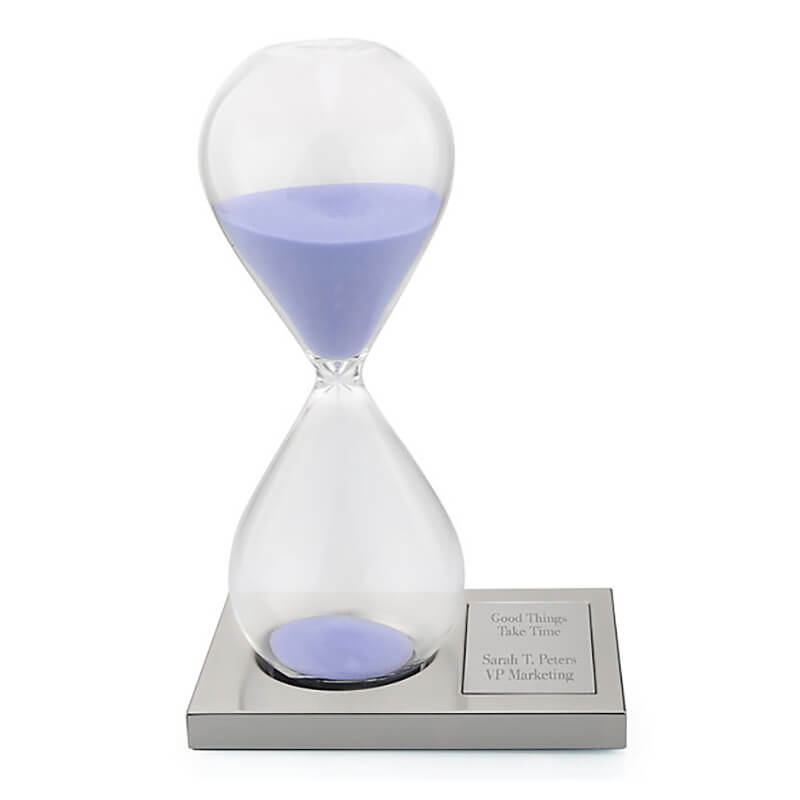 Beautiful hourglass time sits