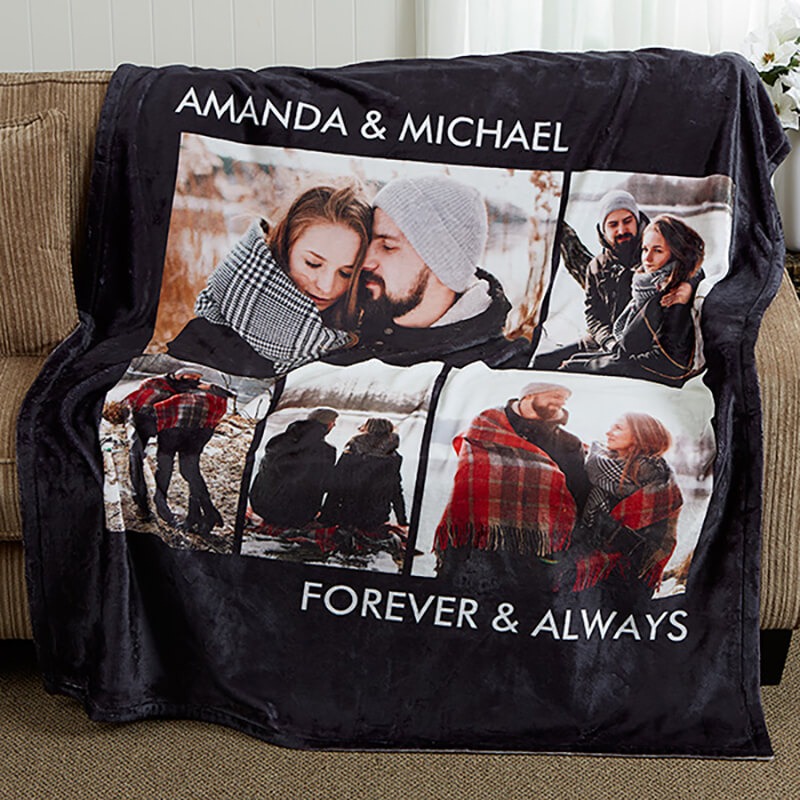 Personalized photo blanket