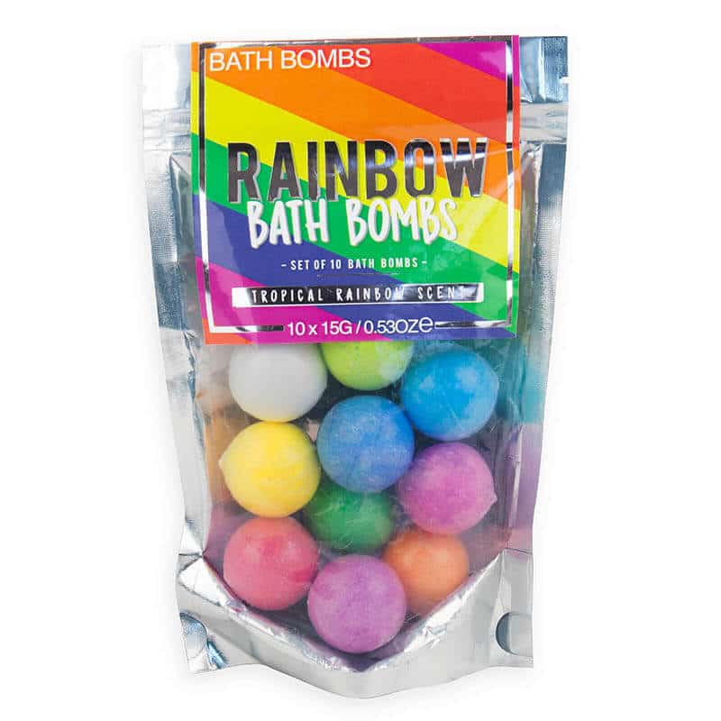 rainbow bath bombs