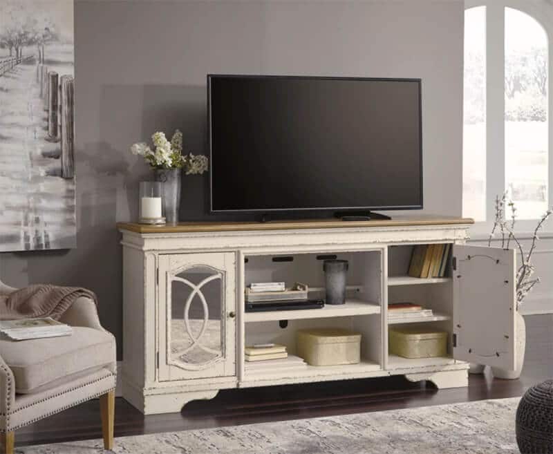 Distress wood Realyn TV Stand