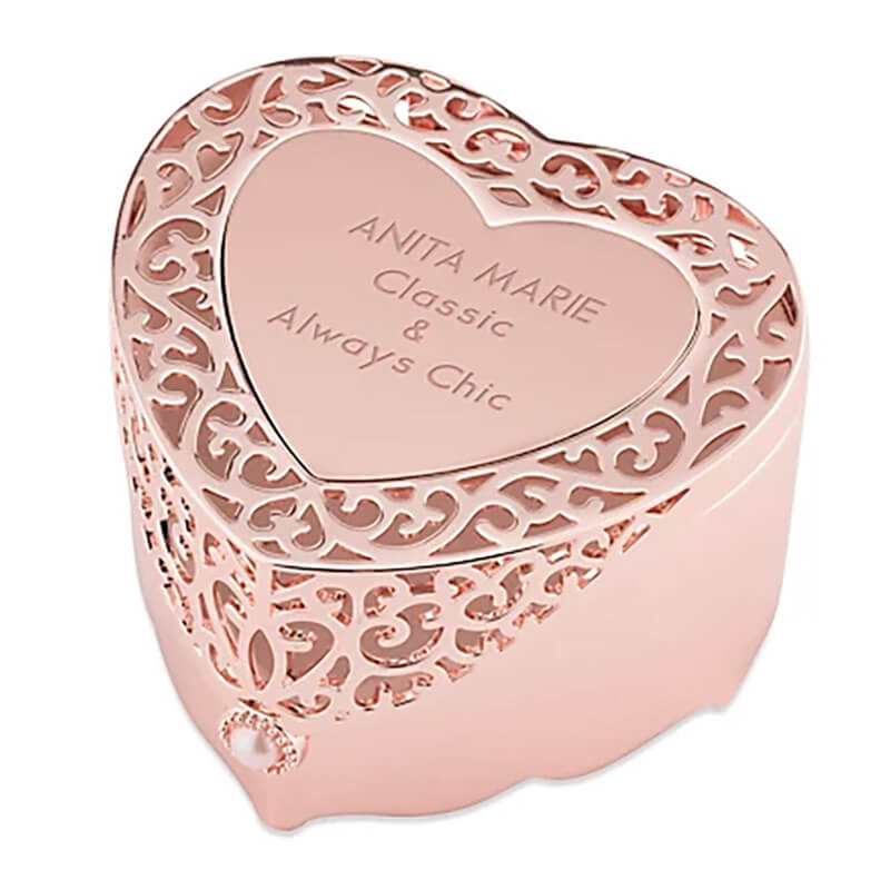 Rose Gold cut out jewelry box
