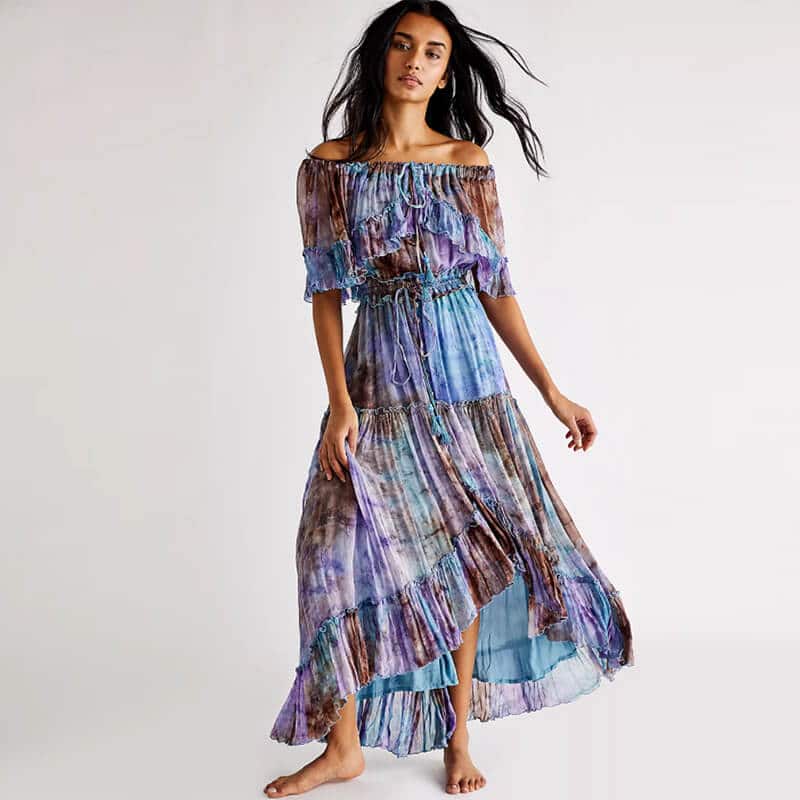 Tie dye patterned maxi dress by Free people collection