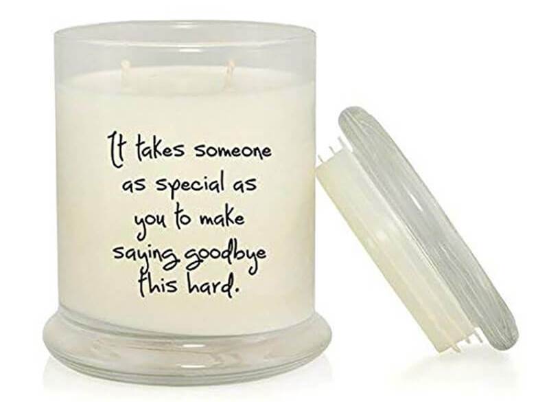 Soy candle with sweet message