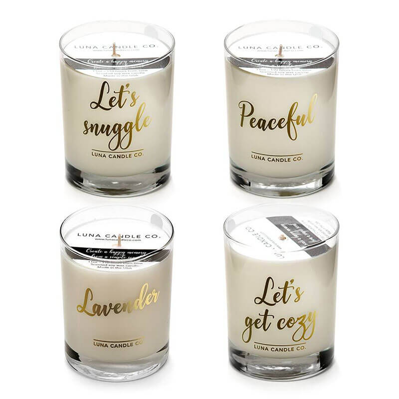 Four soy wax candle