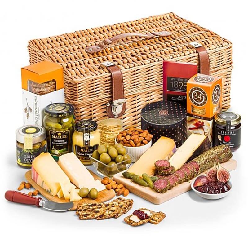 Meat and Cheese Basket for Easter Gift