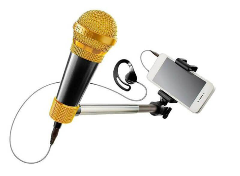 Selfie music microphone set