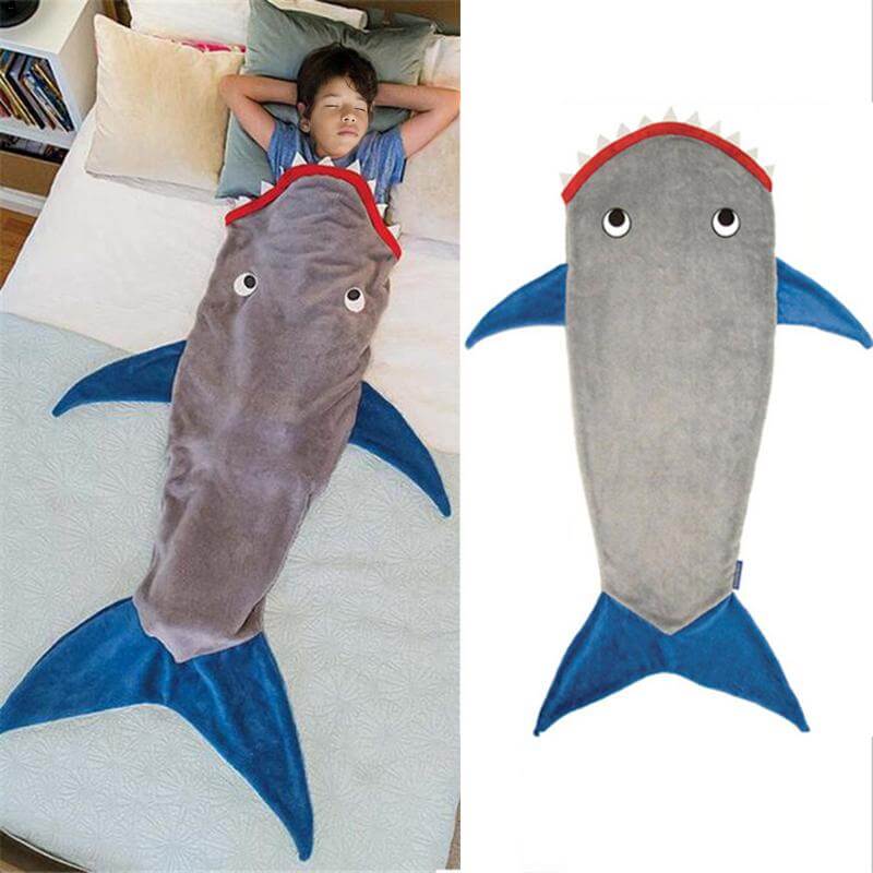 Kid in Shark blanket