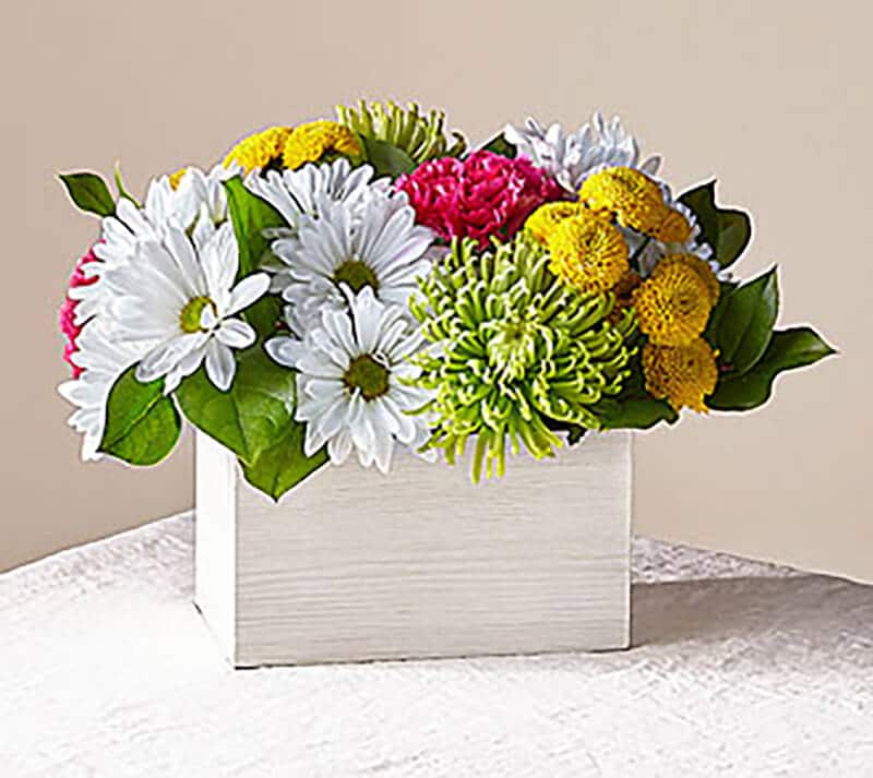 hand-arranged bright florals
