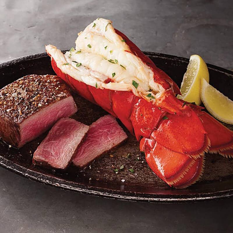 Surf ad Turf filet and lobster tail