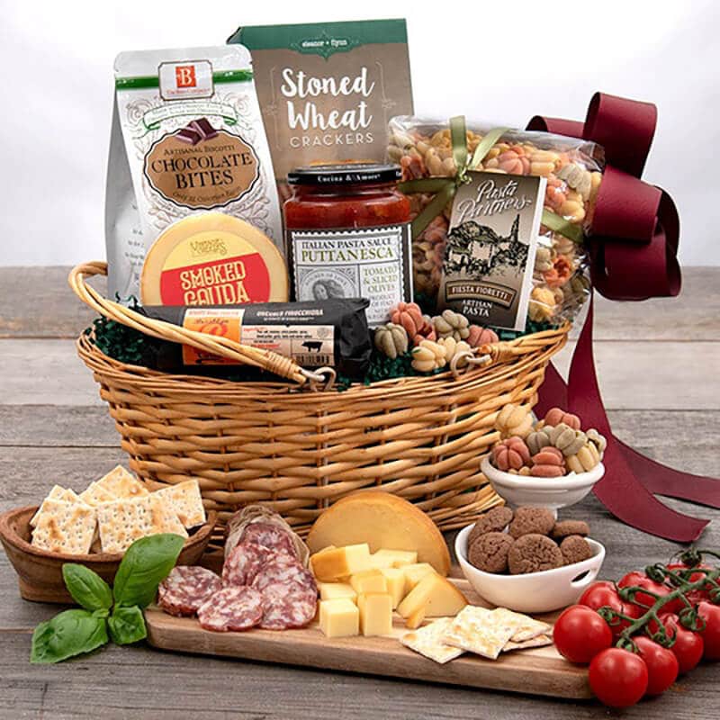 Classic holiday or birthday gift basket