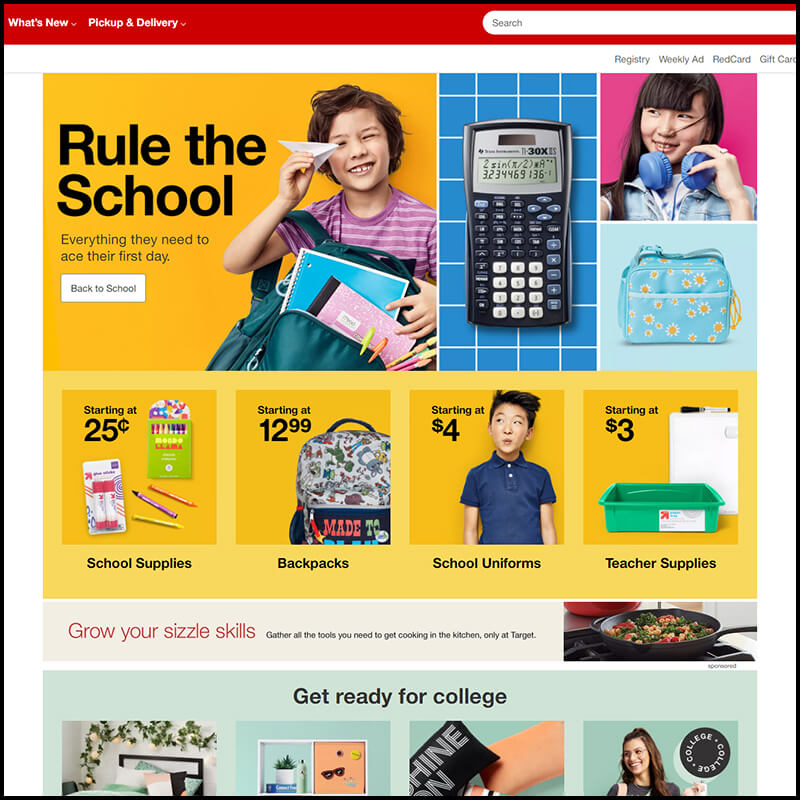 Target back to school promo