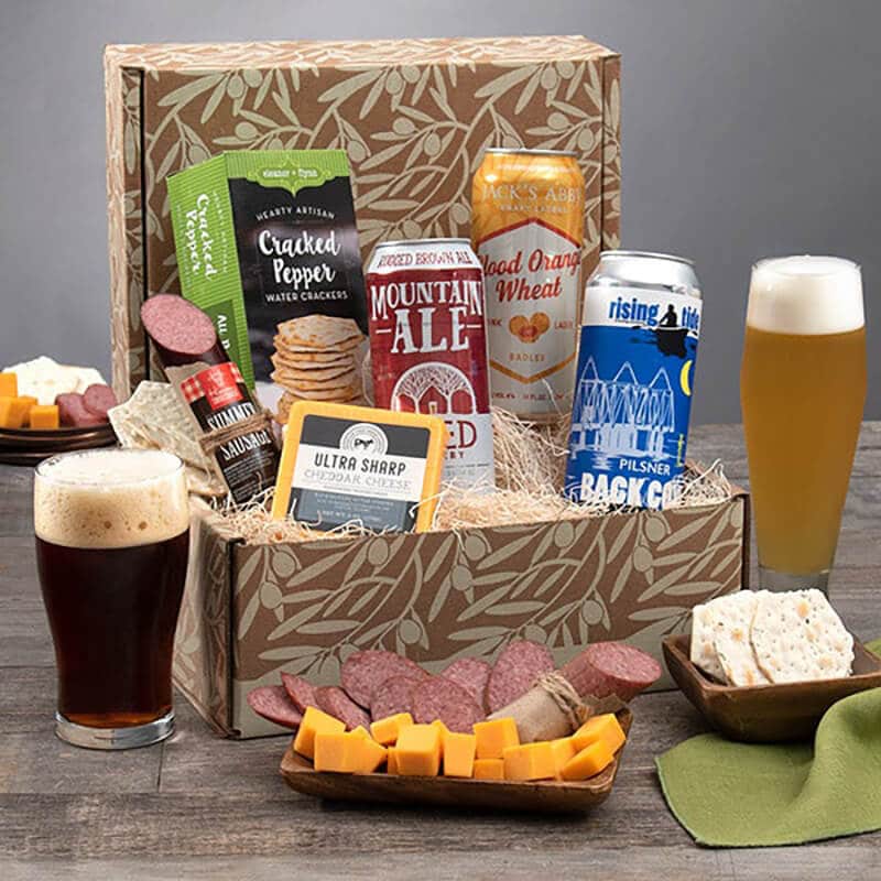 Unique Gift crackers and savory meats