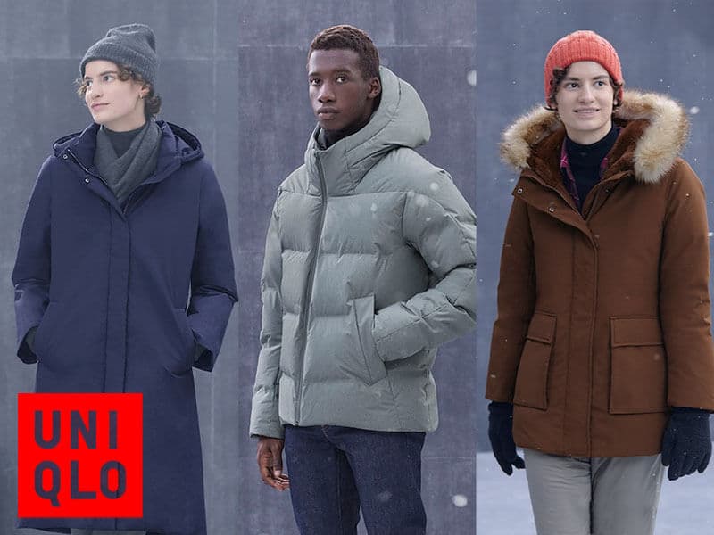 Uniqlo in outerwear including trench coats, jacket and sweaters