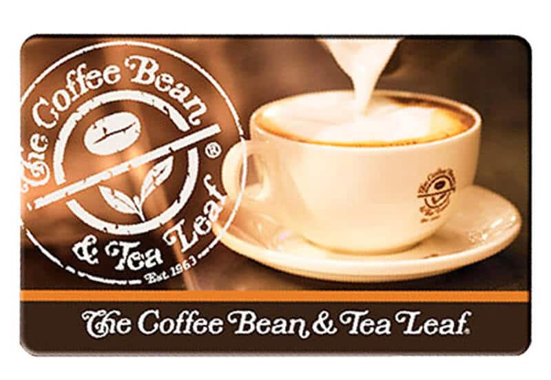 The coffee Bean and Tea leaf gift card
