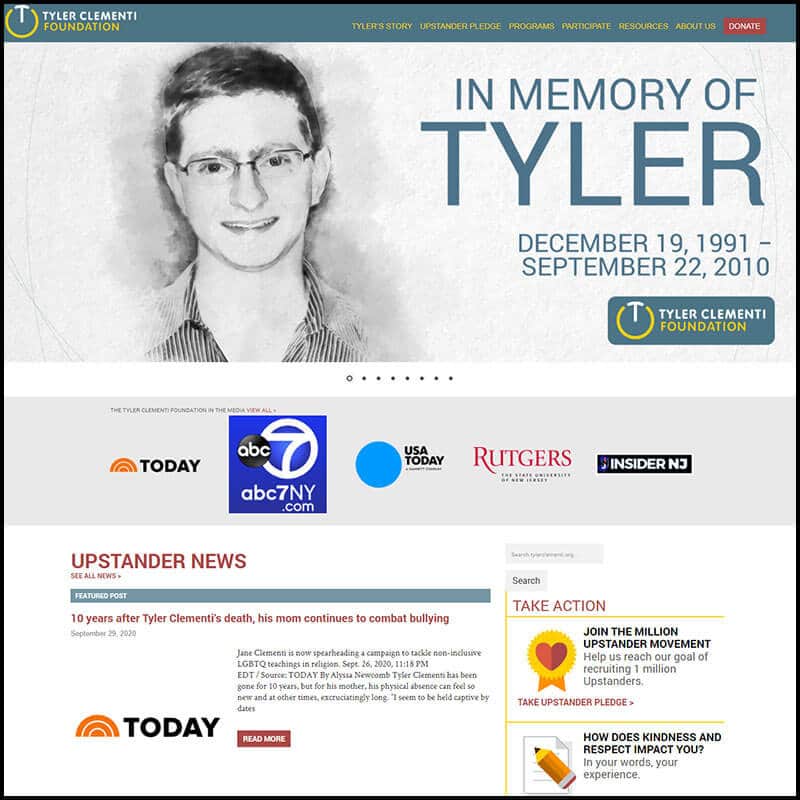 Tyler Clementi Foundation home page