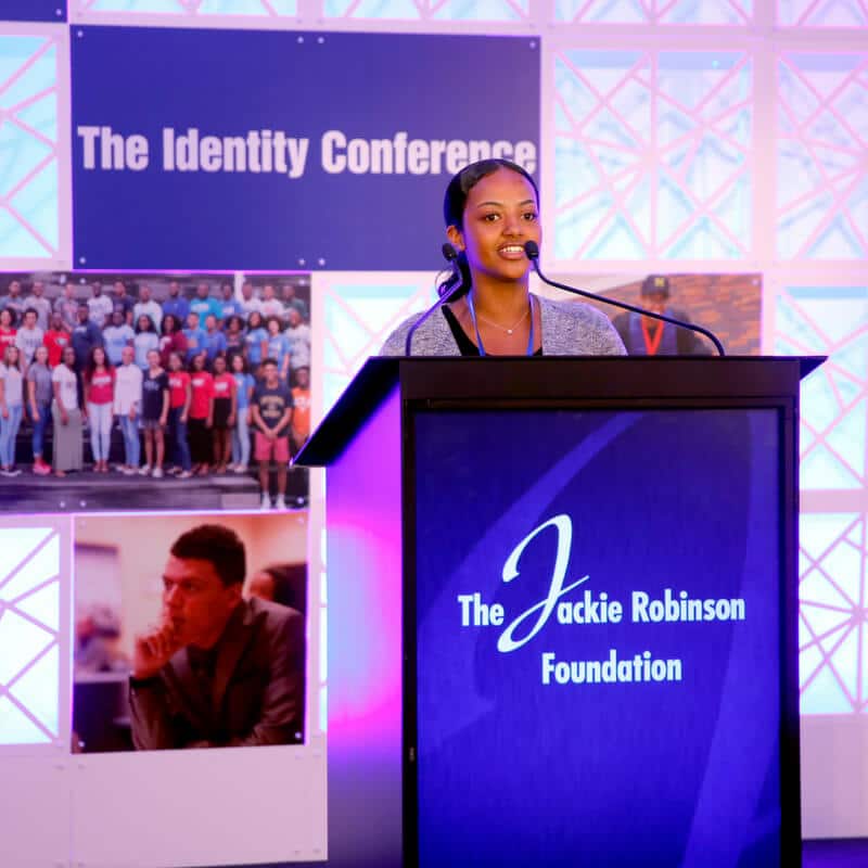 What is Jackie Robinson Foundation speaks