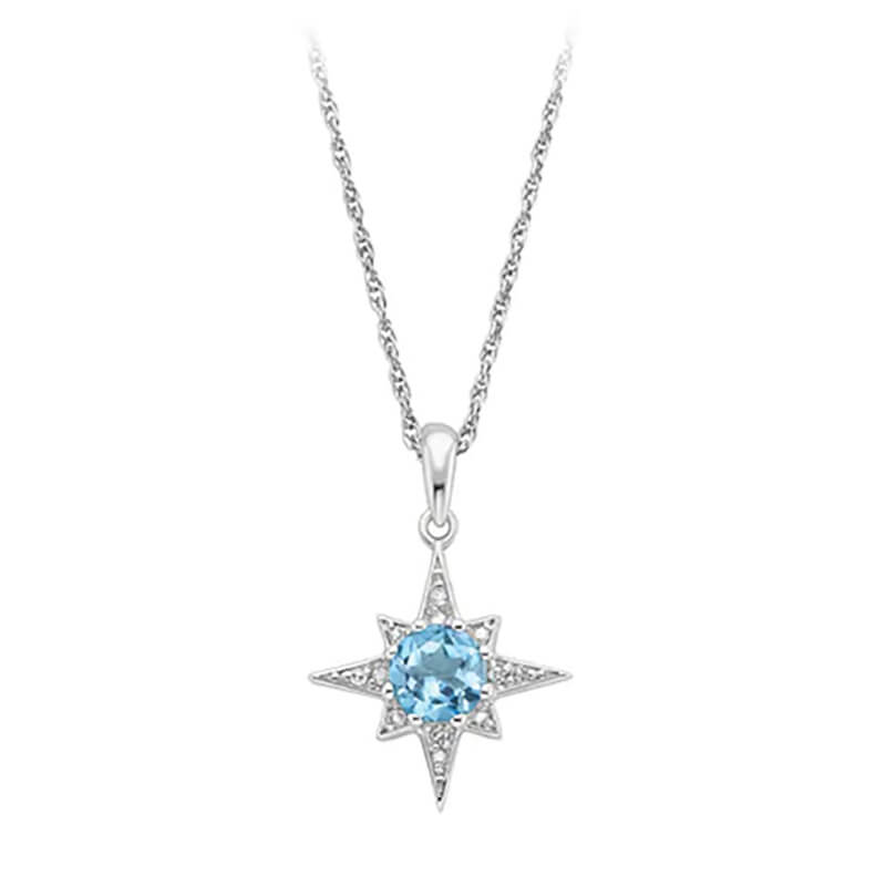 truly dazzling keepsake blue topaz necklace