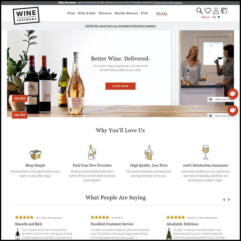 wine insiders home page