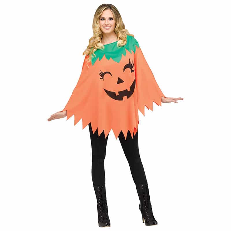 Adult pumpkin poncho